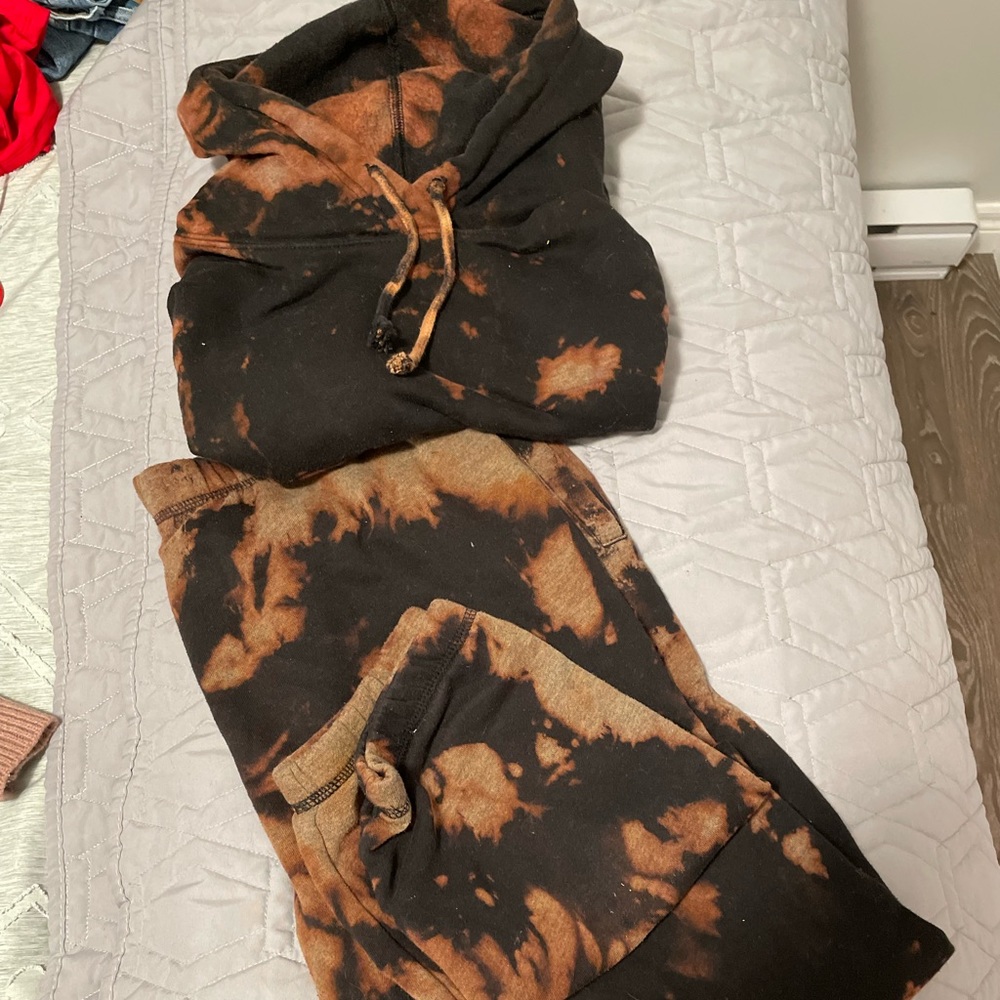 Bleached track suit